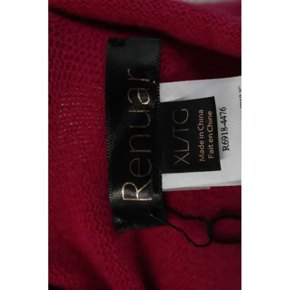 Renuar Womens Long Sleeves Pullover Turtleneck Sweater Pink Size Extra Large